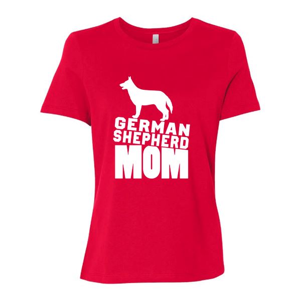 GSS - German Shepherd Mom T-Shirts German Shepherd Shop Bella Canvas Women's Crewneck Red S