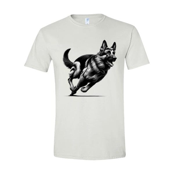 GSS - German Shepherd Running T-Shirts German Shepherd Shop Gildan Men's Crewneck White S