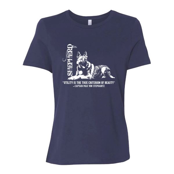 GSS - German Shepherd Utility T-Shirts German Shepherd Shop Bella canvas Women's Crewneck Navy S