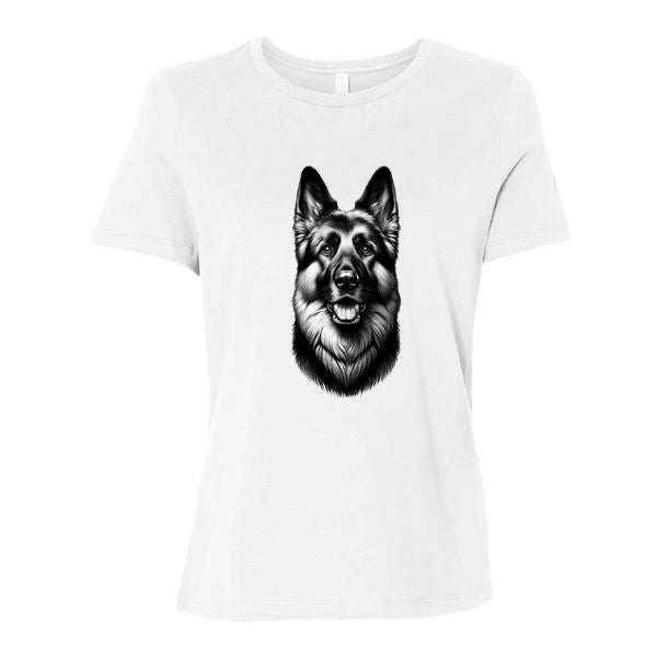 GSS - Happy Guardian Shepherd T-Shirts German Shepherd Shop Bella Canvas Women's Crewneck White S