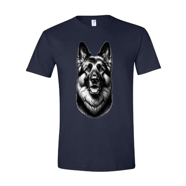 GSS - Happy Guardian Shepherd T-Shirts German Shepherd Shop Gildan Men's Crewneck Navy S