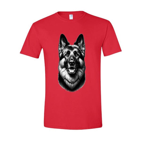 GSS - Happy Guardian Shepherd T-Shirts German Shepherd Shop Gildan Men's Crewneck Red S