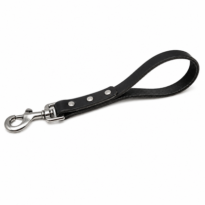 GSS Heavy-Duty Leather Traffic Leash with Stainless Steel Clasp