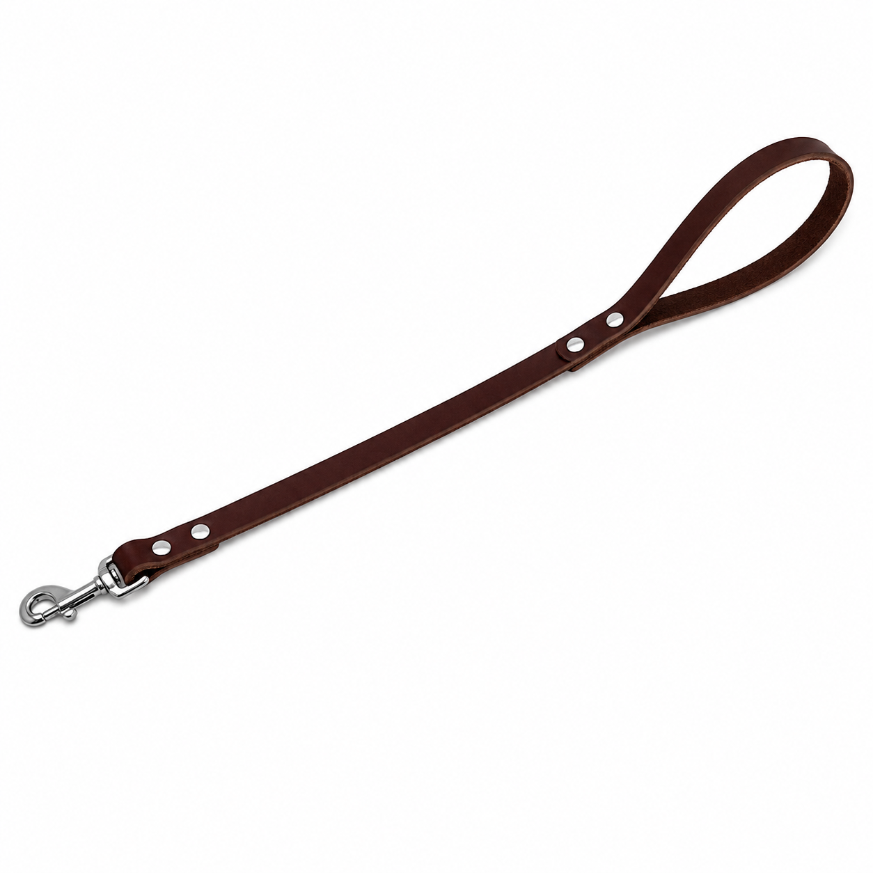 GSS Heavy-Duty Leather Traffic Leash with Stainless Steel Clasp