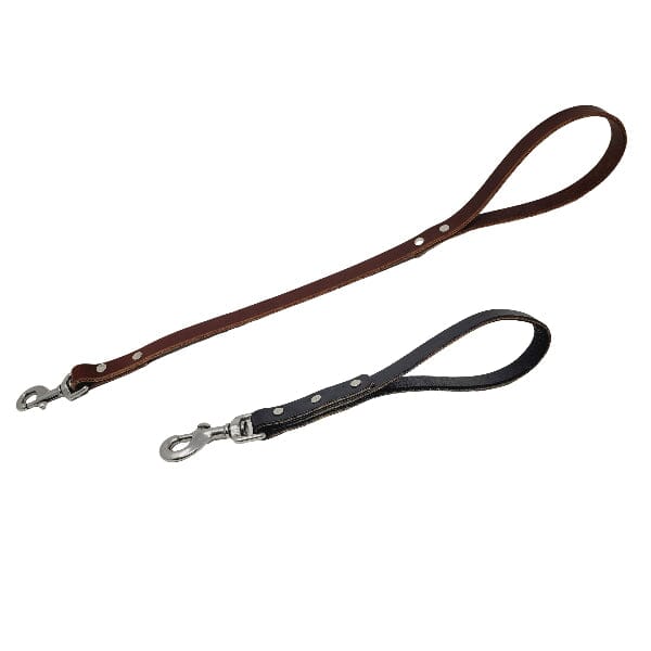 GSS - Heavy Duty Leather Traffic & Control Leash German Shepherd Shop 