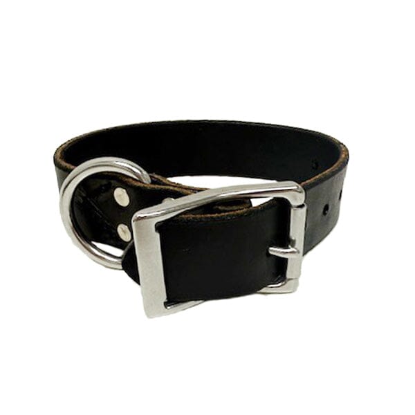 GSS – Heavy-Duty Puppy Leather Collar 1.5″ Working Dog Collar Pet Collars & Harnesses German Shepherd Shop Black 