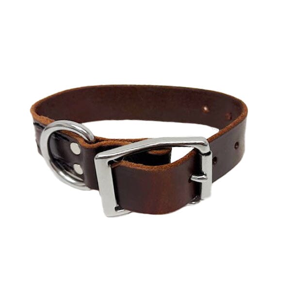 GSS – Heavy-Duty Puppy Leather Collar 1.5″ Working Dog Collar Pet Collars & Harnesses German Shepherd Shop Brown 