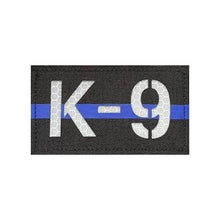 GSS - Infrared Reflective K9 Thin Blue Line Tactical Patch 3.5” x 2” in , durable for dogs