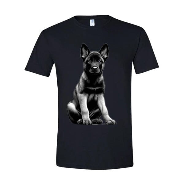 GSS - Malinois Puppy T-Shirts German Shepherd Shop Gildan Men's Crewneck Black S