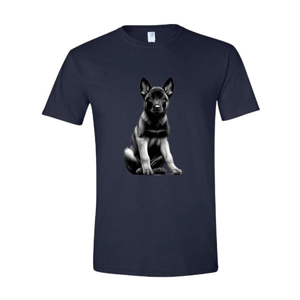 GSS - Malinois Puppy T-Shirts German Shepherd Shop Gildan Men's Crewneck Navy S