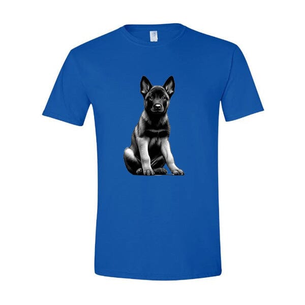 GSS - Malinois Puppy T-Shirts German Shepherd Shop Gildan Men's Crewneck Royal Blue S