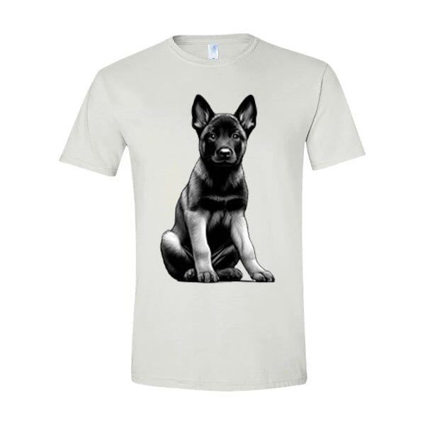 GSS - Malinois Puppy T-Shirts German Shepherd Shop Gildan Men's Crewneck White S