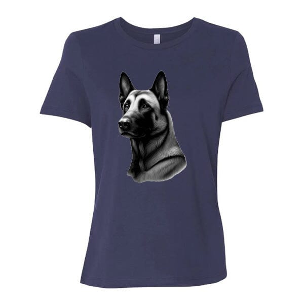 GSS - Malinois T-Shirts German Shepherd Shop Bella Canvas Women's Crewneck Navy S