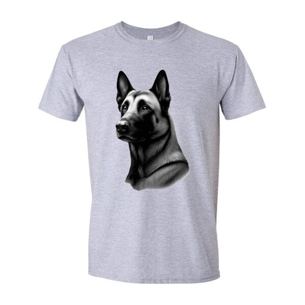 GSS - Malinois T-Shirts German Shepherd Shop Gildan Men's Crewneck Heather Gray S