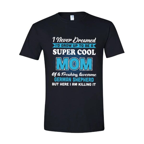 GSS - Mom Of An Awesome German Shepherd T-Shirts German Shepherd Shop Gildan Men's Crewneck Black S