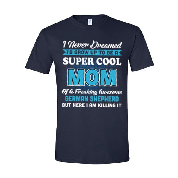 GSS - Mom Of An Awesome German Shepherd T-Shirts German Shepherd Shop Gildan Men's Crewneck Navy S