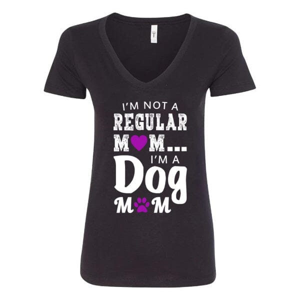 GSS - Not A Regular Mom T-Shirts Shirts & Tops German Shepherd Shop Next Level Women's V-Neck Black S