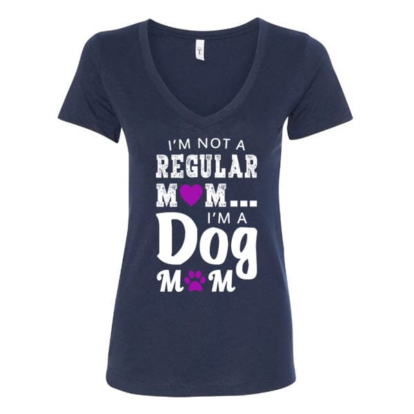 GSS - Not A Regular Mom T-Shirts Shirts & Tops German Shepherd Shop Next Level Women's V-Neck Navy S