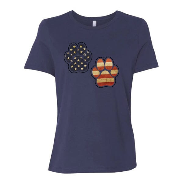 GSS - Patriot Paws T-Shirts Shirts & Tops German Shepherd Shop Bella Canvas Women's Crewneck Navy S