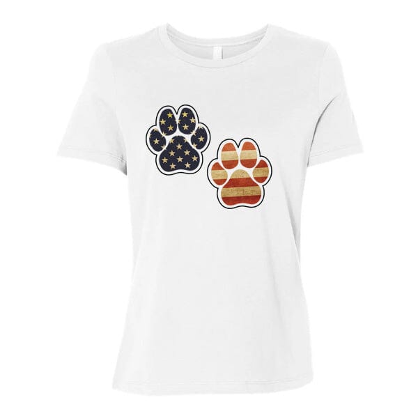 GSS - Patriot Paws T-Shirts Shirts & Tops German Shepherd Shop Bella Canvas Women's Crewneck White S