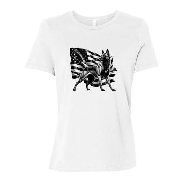 GSS - Patriotic Malinois T-Shirts in Bella Canvas Women's Crewneck, durable for dogs