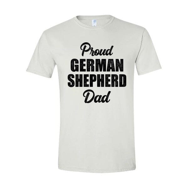 GSS - Proud German Shepherd Dad T-Shirts in Gildan Men's Crewneck, durable for dogs