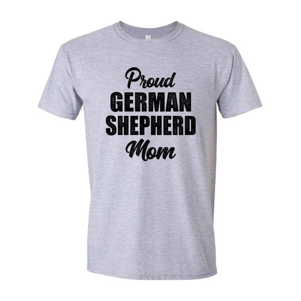 GSS - Proud German Shepherd Mom T-Shirts German Shepherd Shop Gildan Men's Crewneck Heather Gray S