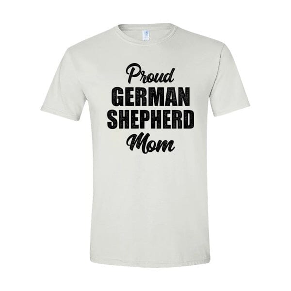 GSS - Proud German Shepherd Mom T-Shirts German Shepherd Shop Gildan Men's Crewneck White S