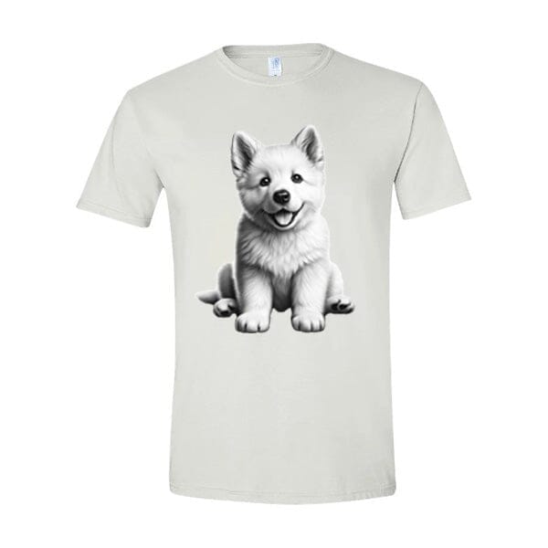 GSS - White German Shepherd Puppy T-Shirts German Shepherd Shop Gildan Men's Crewneck White S