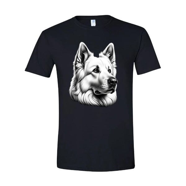 GSS - White German Shepherd T-Shirts German Shepherd Shop Gildan Men's Crewneck Black S