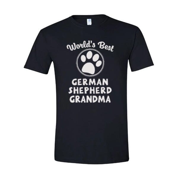 GSS - Worlds Best German Shepherd Grandma T-Shirts German Shepherd Shop Gildan Men's Crewneck Black S