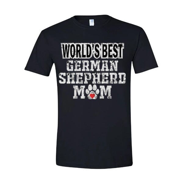 GSS - Worlds Best German Shepherd Mom T-Shirts German Shepherd Shop Gildan Men's Crewneck Black S