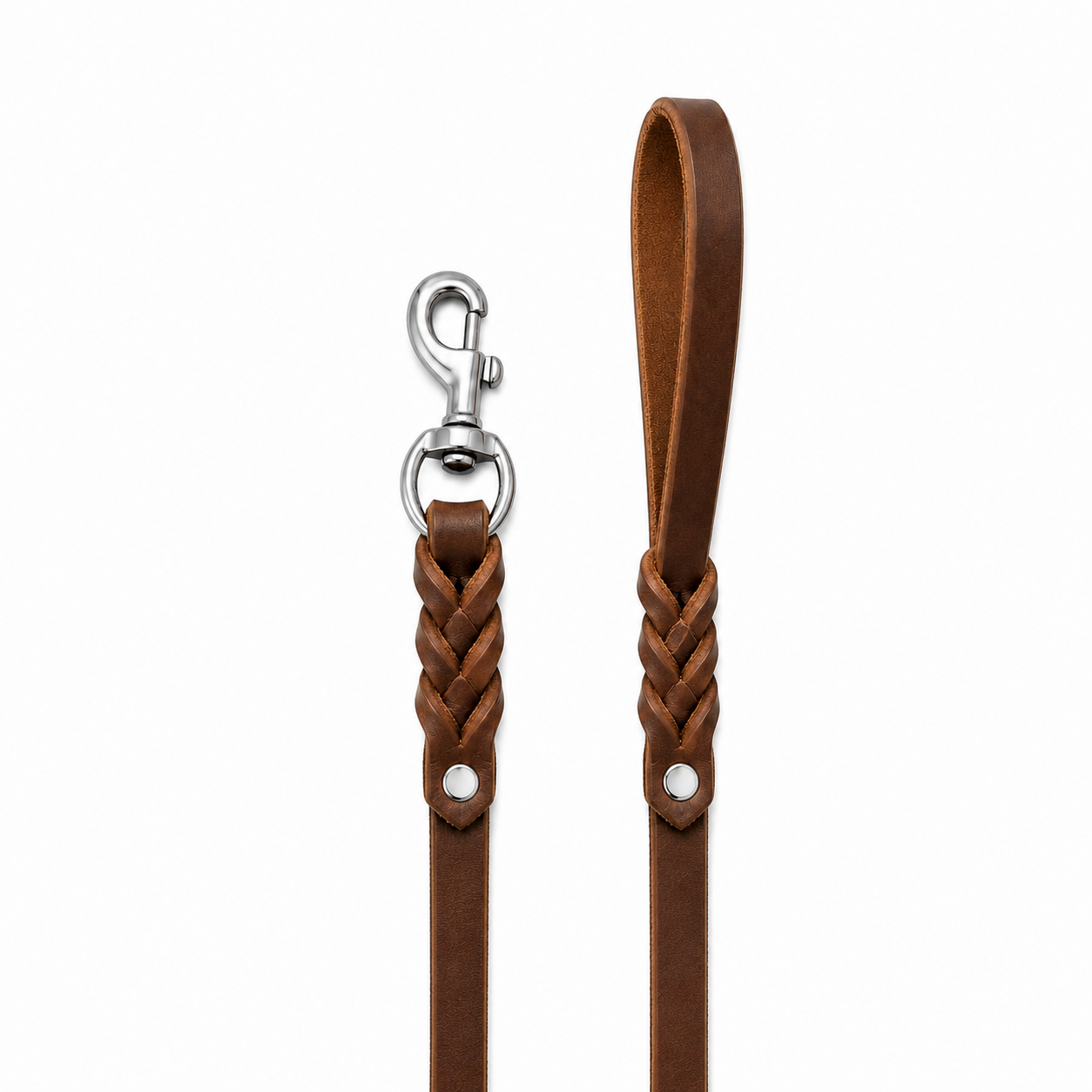 GSS 1/2" Lightweight Harness Leather Dog Leash with Stainless Steel Clasp