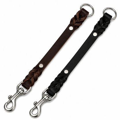GSS 16" Leather Training Tab with O-Ring & Stainless Steel Clasp