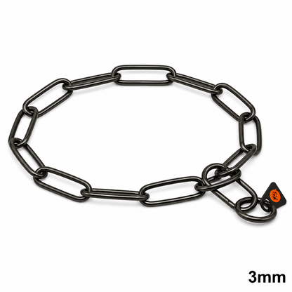 HERM SPRENGER - Black Stainless Steel Long Link Fur Saver 3mm