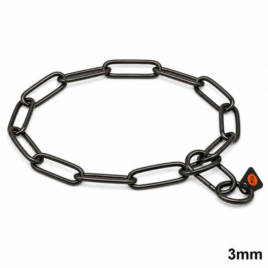 HERM SPRENGER - Black Stainless Steel Long Link Fur Saver 3mm