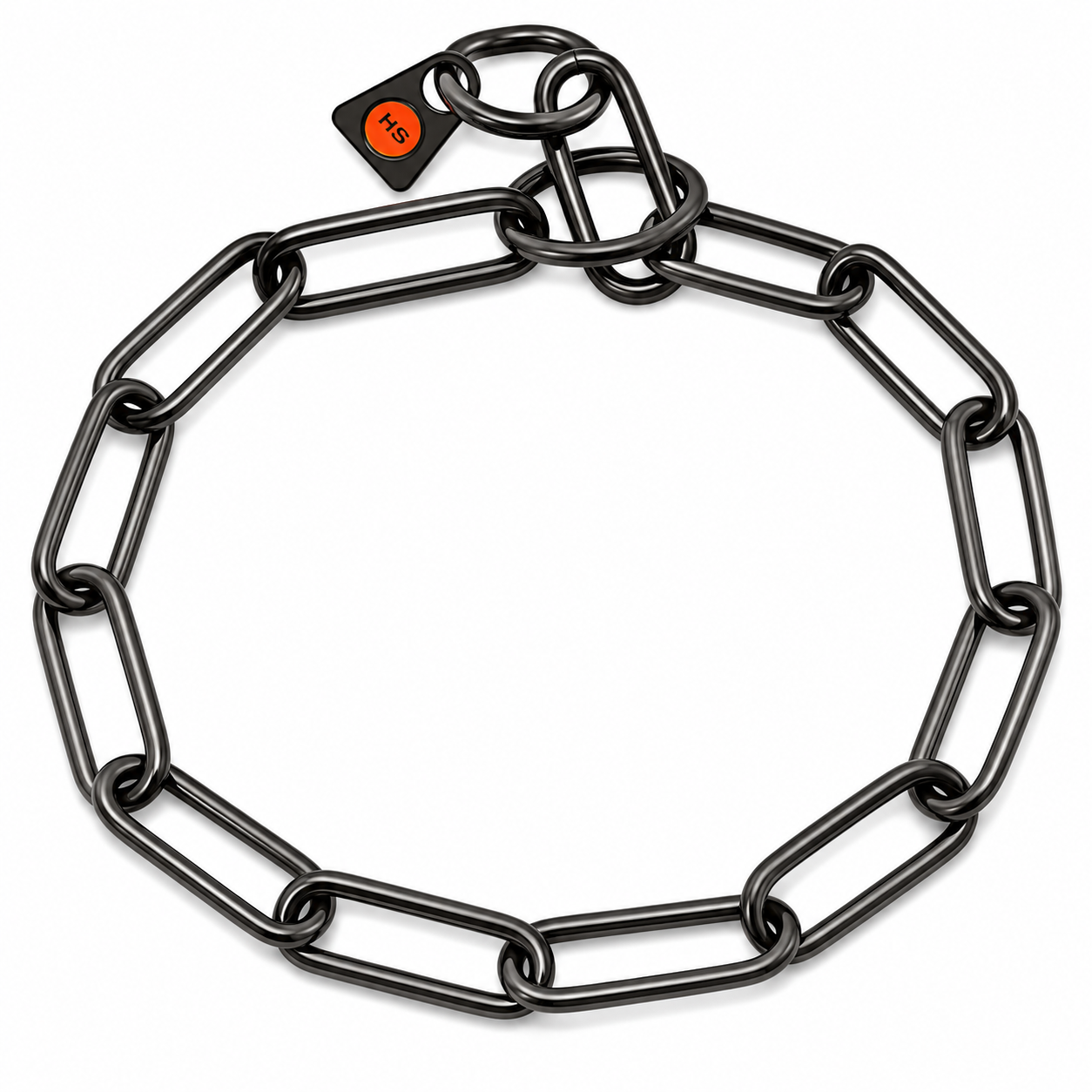 HERM SPRENGER -  Black Stainless Steel Long Link Fur Saver 4mm