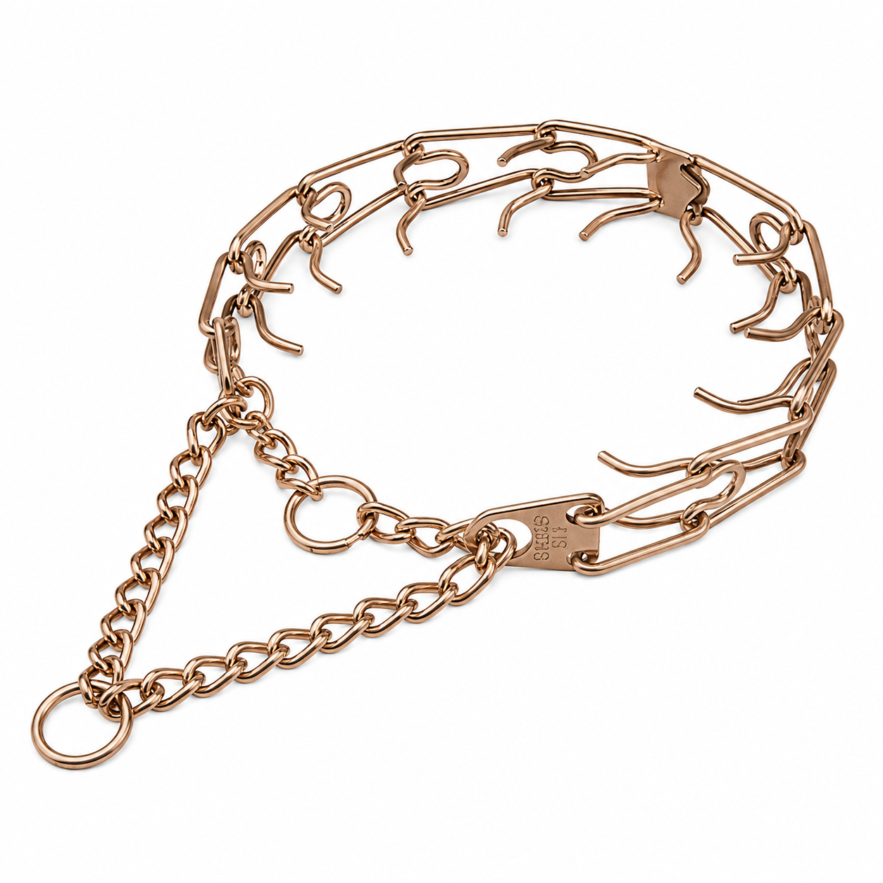 HERM SPRENGER - Curogan ULTRA-PLUS Prong Collar with Center-Plate and Assembly Chain