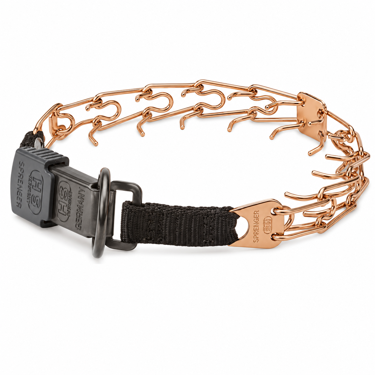 HERM SPRENGER - Curogan ULTRA-PLUS Prong Collar with Center-Plate and ClicLock Quick-Release Buckle