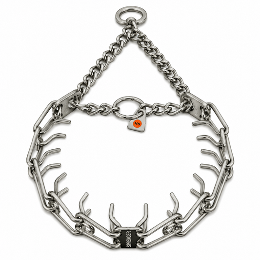 HERM SPRENGER - Stainless Steel ULTRA-PLUS Prong Collar with Center-Plate and Assembly Chain