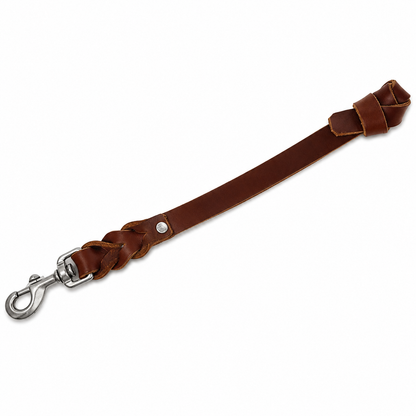 GSS 12" Leather Pull Tab with Stainless Steel Clasp
