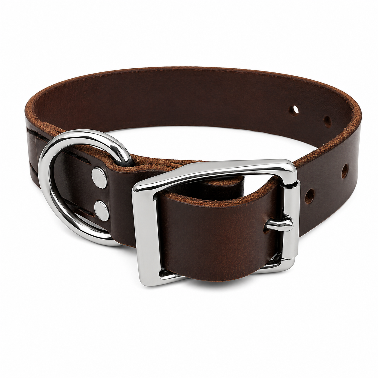 GSS Heavy-Duty 1.5" Adult Leather Collar for Dogs – Amish Made Working Dog Collar