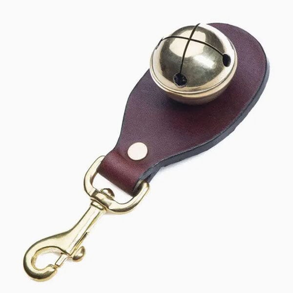 MENDOTA PET - Leather Snap Bell - 1 3/4" X 5" - Chestnut Pet Bells & Charms Mendota Pet 