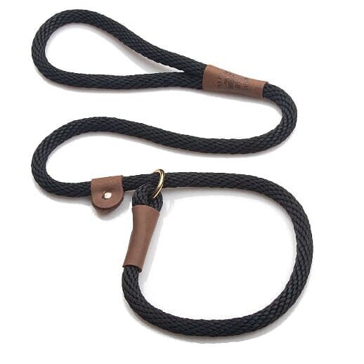 Mendota Pet - Slip Leash - Large 1/2 Inch - 6' Pet Leashes Mendota Pet Black 