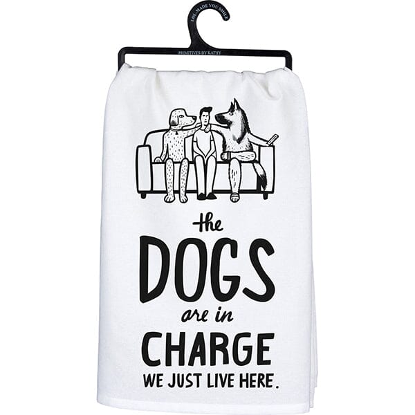 PBK - The Dogs Are In Charge Kitchen Towel in , durable for dogs