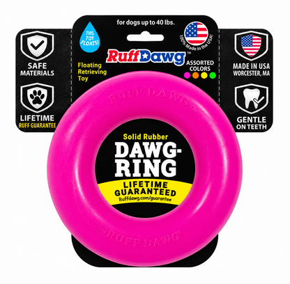 RUFF DAWG Dawg Ring for Aggressive Chewers – Floats, Bounces & Lifetime Guarantee
