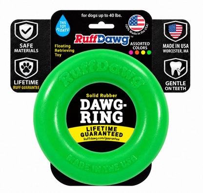 RUFF DAWG Dawg Ring for Aggressive Chewers – Floats, Bounces & Lifetime Guarantee