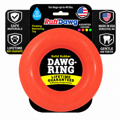 RUFF DAWG Dawg Ring for Aggressive Chewers – Floats, Bounces & Lifetime Guarantee