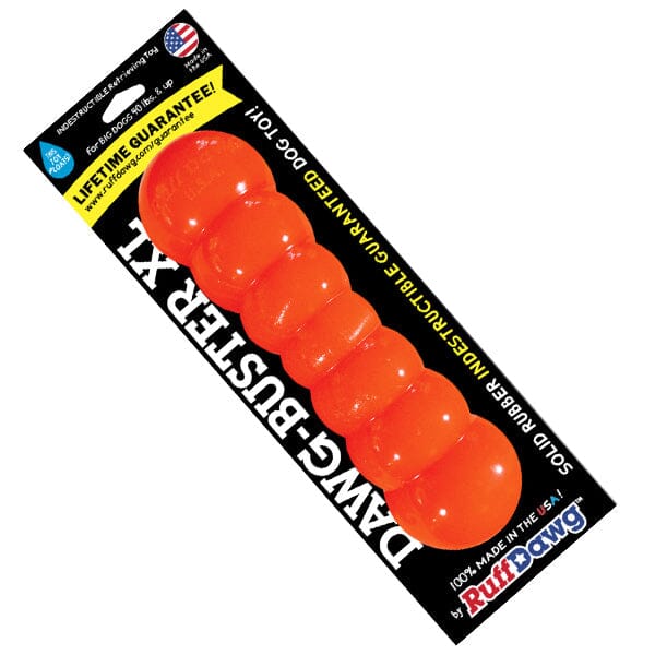 RUFF DAWG - Dawg Buster Indestructible Rubber Floating Retrieving Toy - Guaranteed For Life in XL (over 40 llbs), durable for dogs