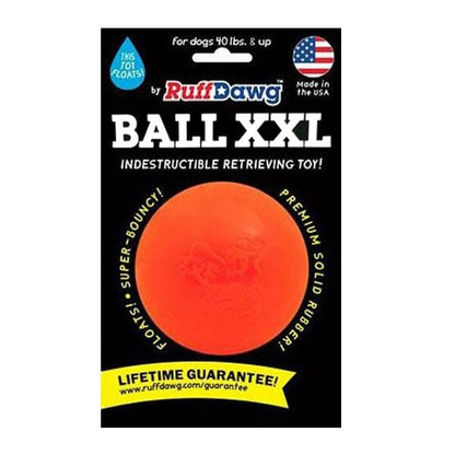RUFF DAWG - Indestructible Rubber Floating Ball - Guaranteed For Life in XXL (over 40lbs), durable Dog Toys for dogs